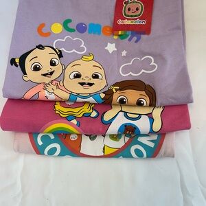 CoComelon Lavender Kids Graphic Tee 3pc